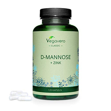 D-Mannose 2000mg Vegavero® | with Zinc | No Additives | Lab-Tested | Cystitis Relief and Urinary Infections | 120 Capsules | Vegan - FoxMart™️ - Vegavero